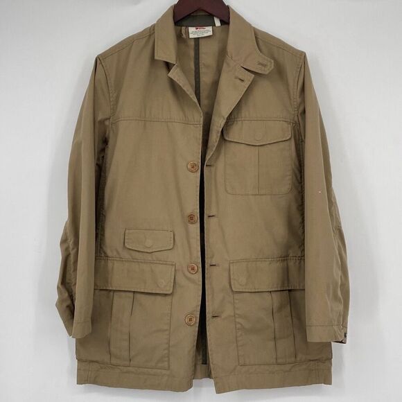 Fjallraven Travel Blazer G-1000 Cotton Utility Field Jacket Pockets  Tan Small - Picture 14 of 16